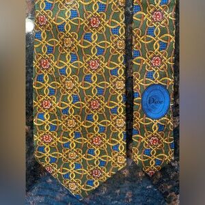 Christian Dior Crossed Wires Floral Classic Necktie New